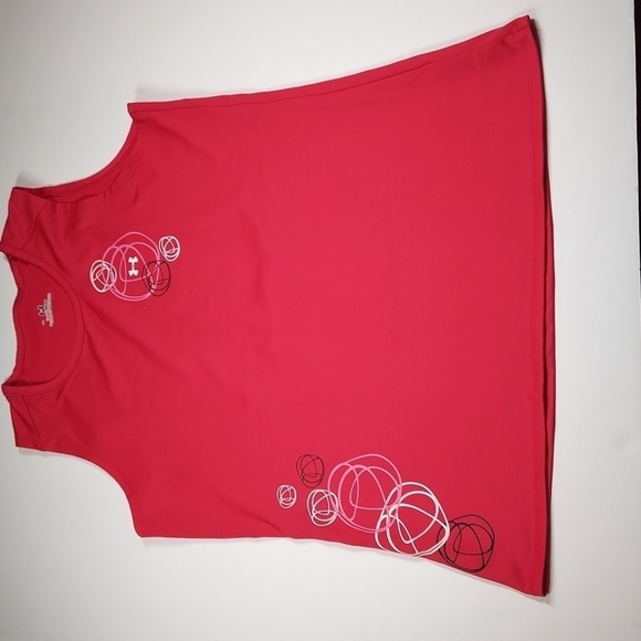 Fuchsia Pink Under Armour Heat Gear Volleyball Tank Top L - Picture 1 of 12